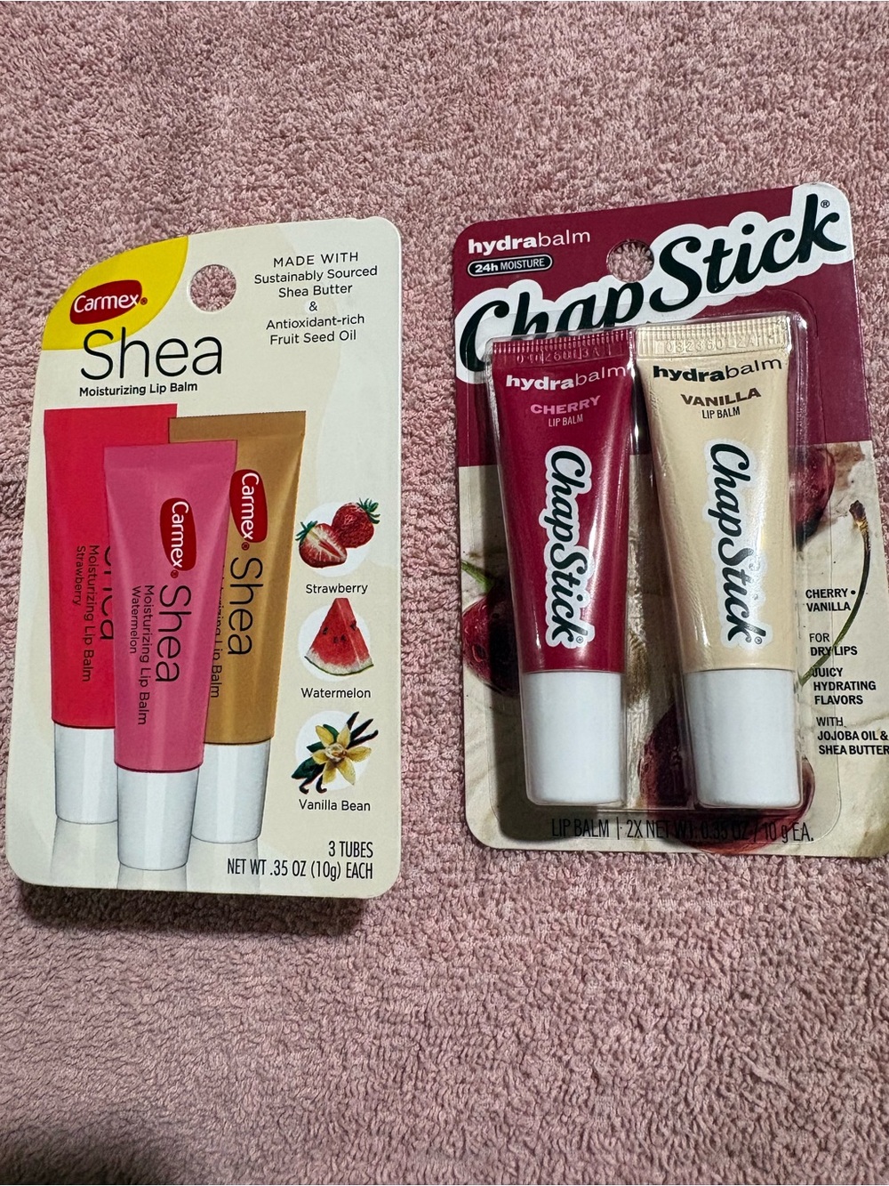 Hydrabalm Twin Lip Balm Pack - Cherry (Red) & Vanilla (Cream)